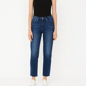 Good American Blue Skinny Jeans Size 18 Organic Cotton Stretch High Rise